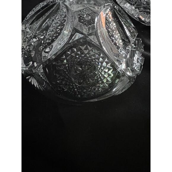 Cambridge Marjorie 2631 Near Cut Clear Glass Round Butter Dish w Lid EAPG - Picture 6 of 9